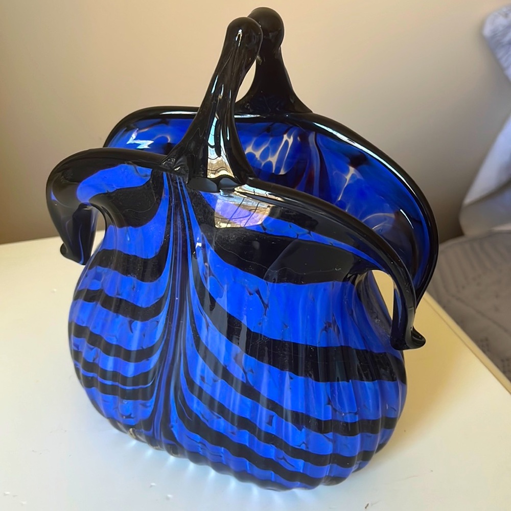 Blown glass purse